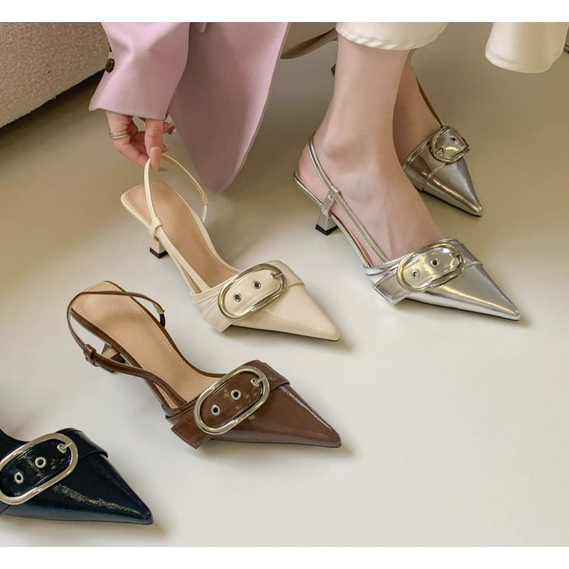 Leather Work Dress - Nowe Retro Modne Seksowne Szpilki z