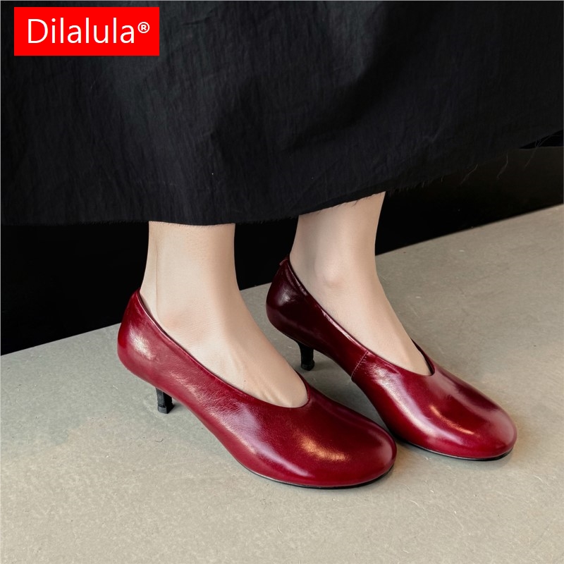 Leather Work Dress - Dilalula 2026 Damskie skórzane buty na