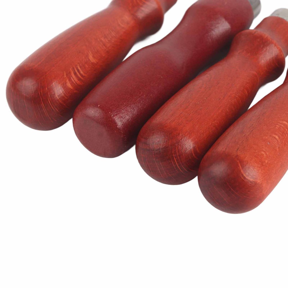 Leatherwork Edge Beveler - 4 szt. Narzędzi do skórzanych krawędzi