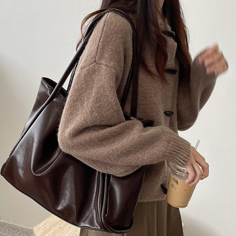 Leather Work Handbags - Damskie torby na ramię w stylu