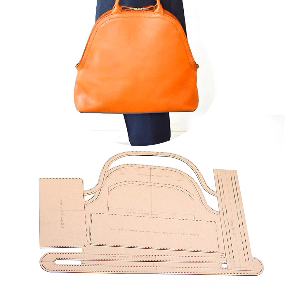 Leatherwork Patterns - diy Skórzana torebka z muszli kraft