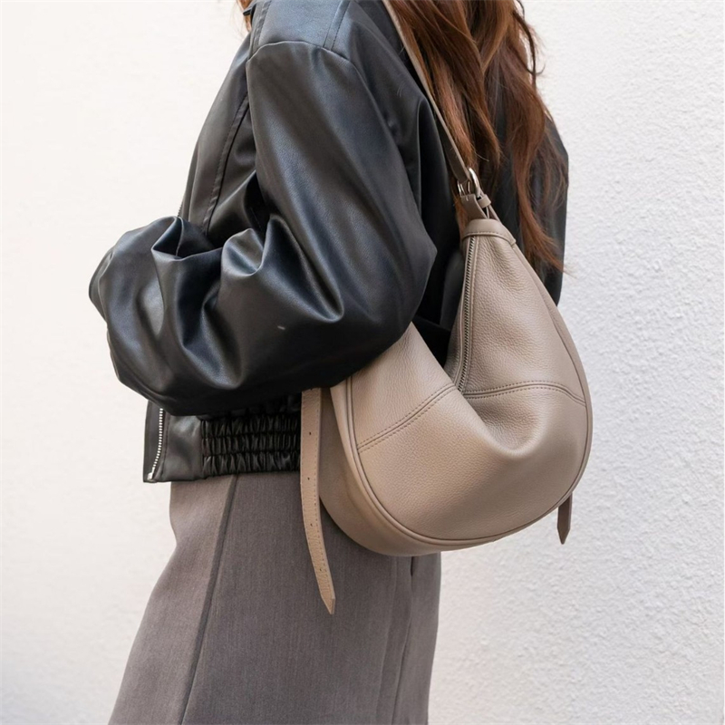 Leather Work Handbags - BURMINSA Torba na ramię typu hobo