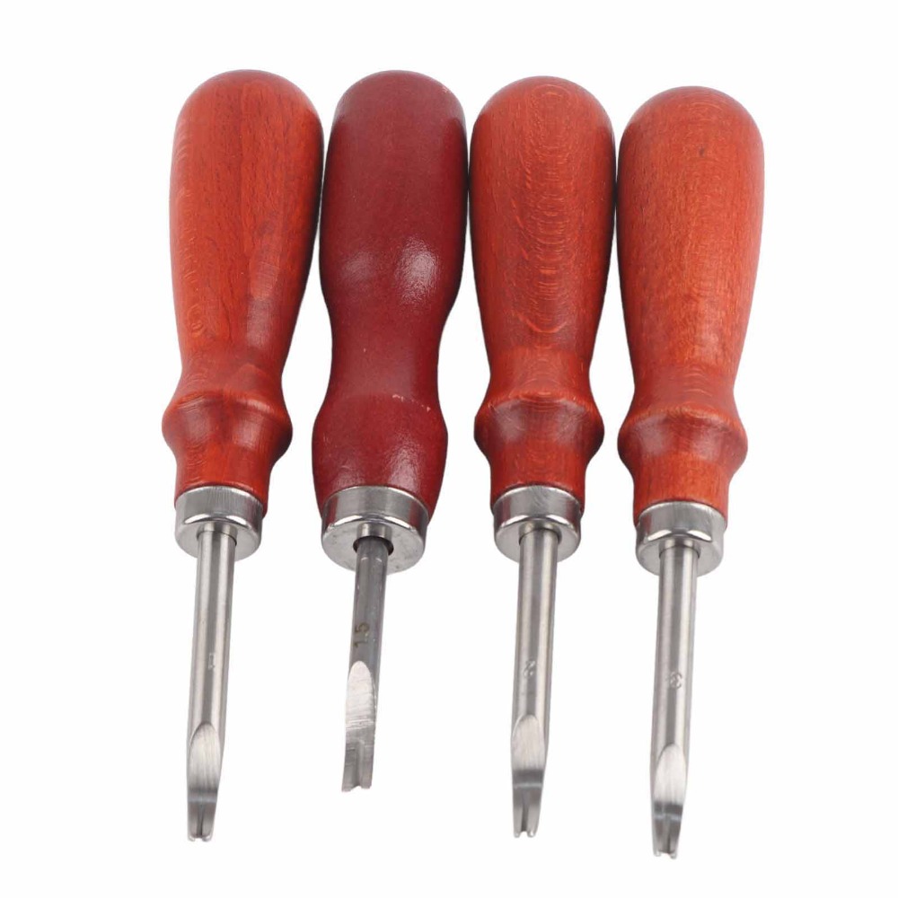 4 szt. Narzędzi do skórzanych  – Leatherwork Edge Beveler recenzja i cena