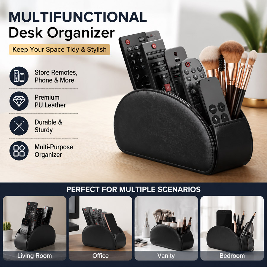 1 szt. Organizer na biurko z 5 – Leatherwork Desk recenzja i cena