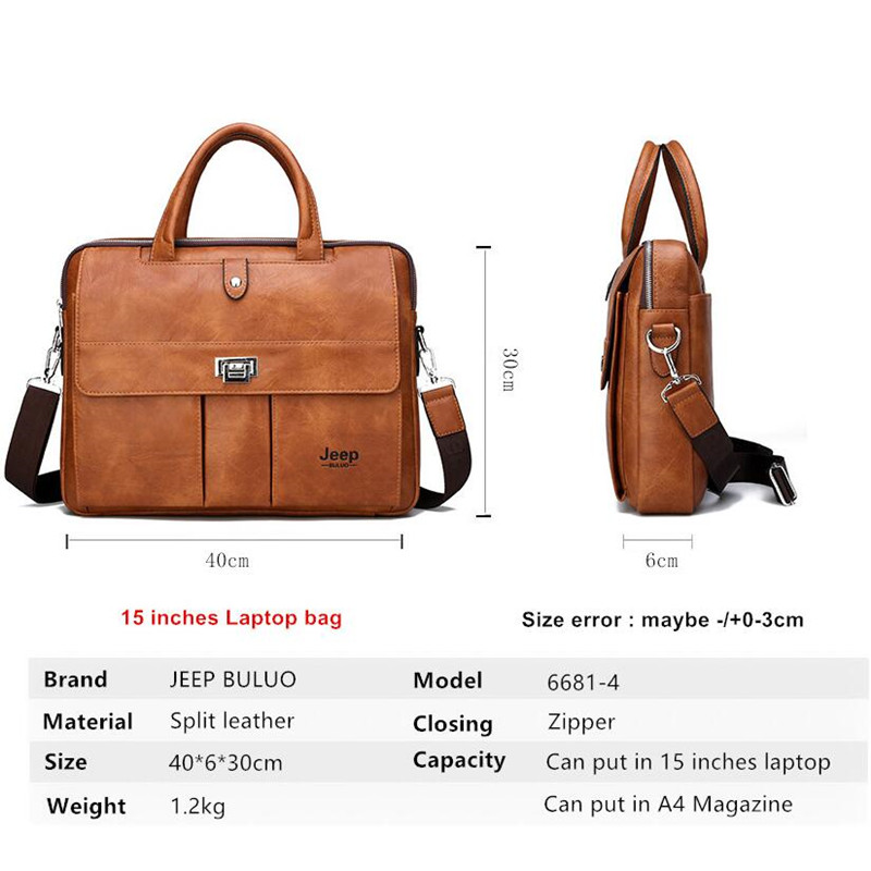Torba męska Jeep Buluo ze skór – Leather Work Handbags recenzja i cena